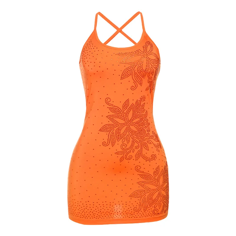 スパンコールキラキラミニドレス女性のセクシーな Y2K ヴィンテージ V ネック花パール装飾キャミドレスグリッターパーティークラブボディコンドレス