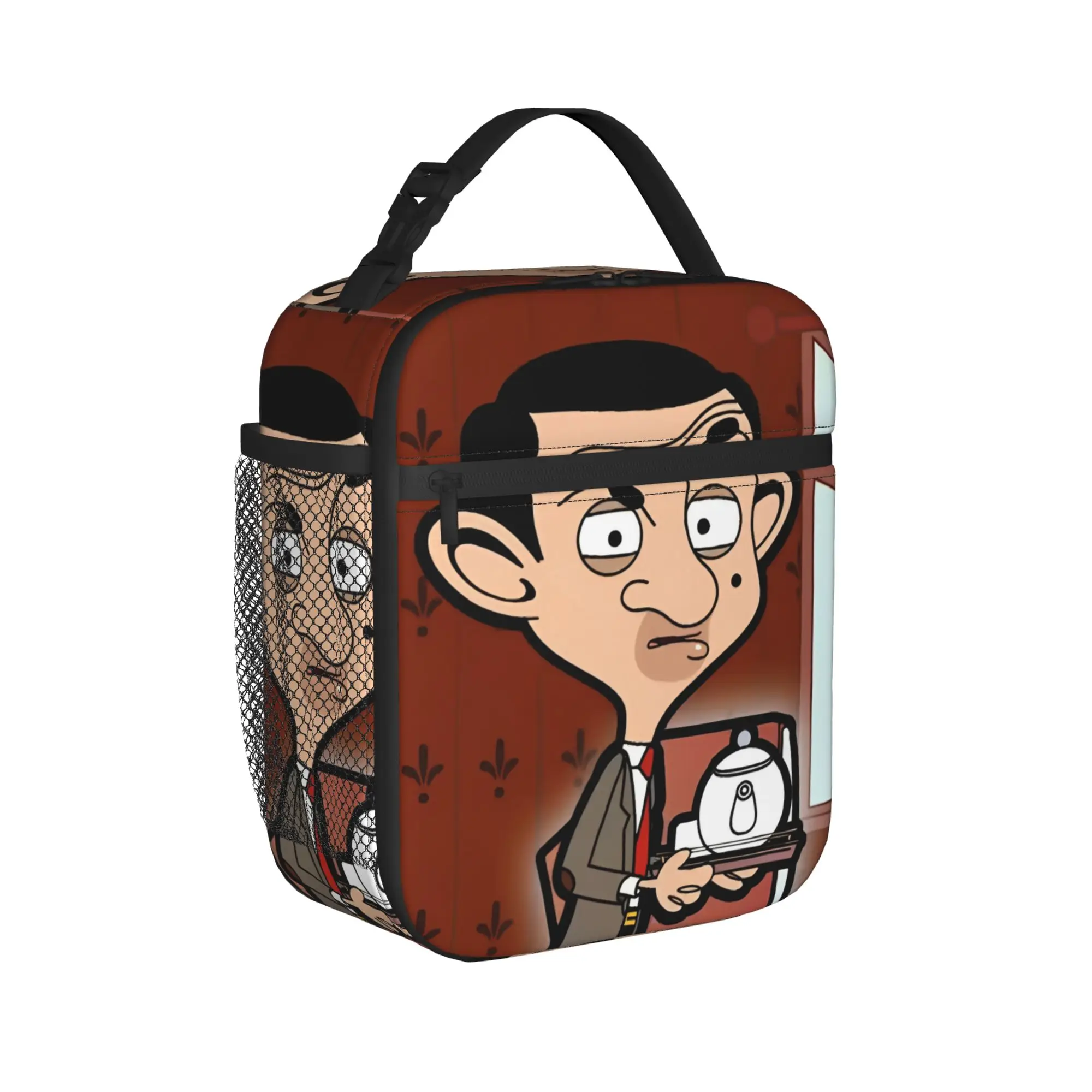 Mr Bean  Insulated Lunch Bags Cooler Bag Reusable,Meal Container Rowan Atkinson High Capacity Tote Lunch Box Beach  Travel