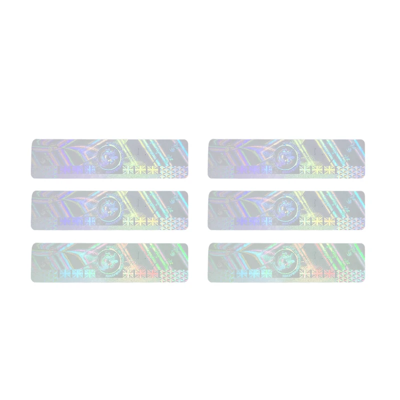 Personalise Heat Transfer Transparent Laminate PVC Card Transferable Holographic Labels Stickers Roll Security