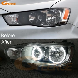 For Mitsubishi Outlander II 2006 2007 2008 2009 2010 2011 2012 HALOGEN HEADLIGHT Ultra Bright CCFL Angel Eyes Kit Halo Rings