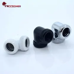 FREEZEMOD  Hard Pipe Fitting & 90 Degree Angled Fitting For OD 14mm PETG/Acrylic/ Metal Rigid Tubing Conenctor HYGKN-T90