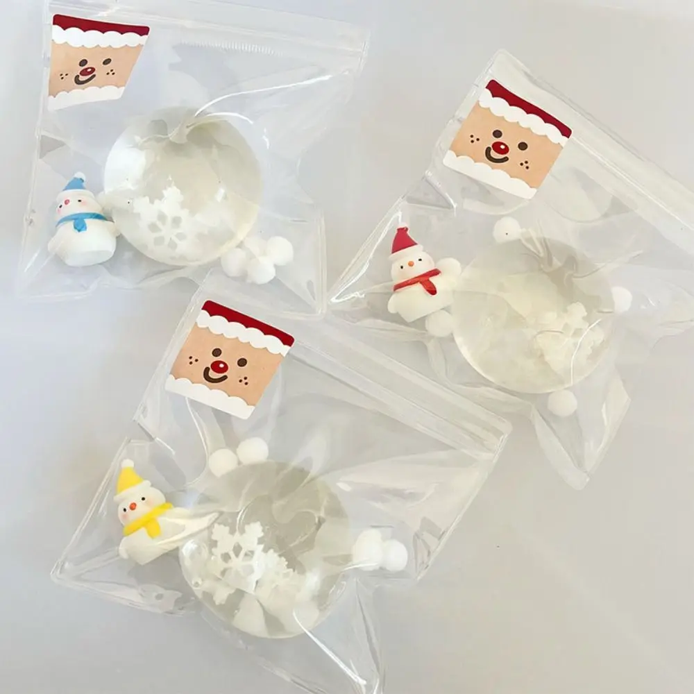 Sensory Toys Snowflake Squeeze Toy Maltose Snowman Pinch Toy Fresh Shapeable Handmade Ball Toy Kids Toys