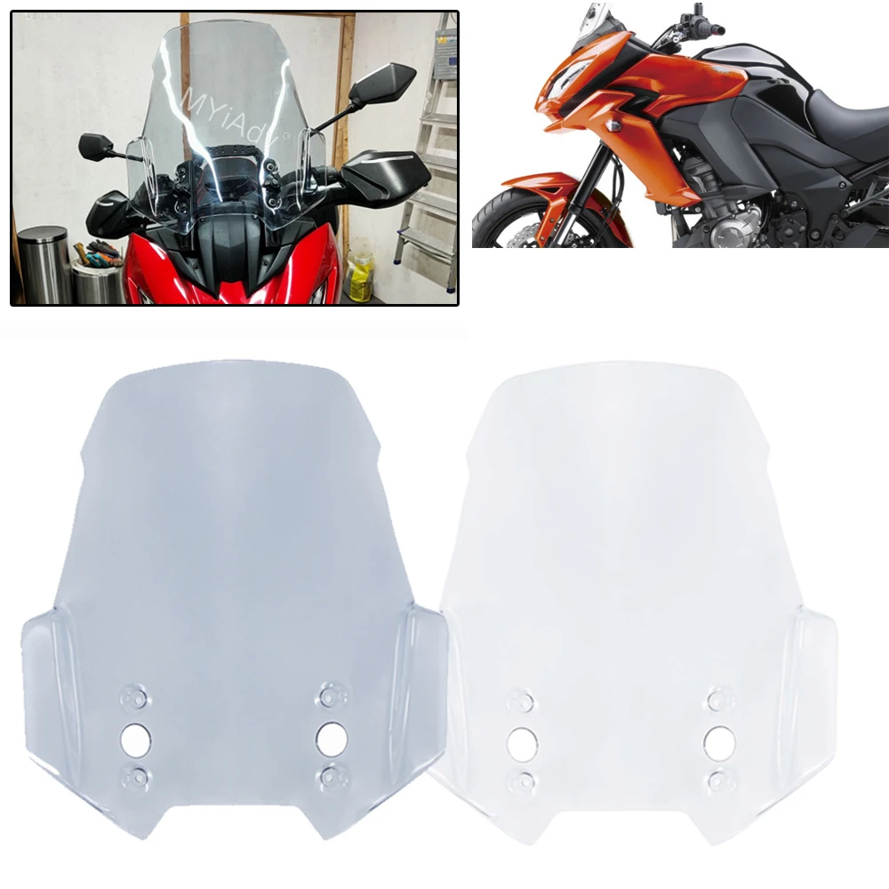 For Kawasaki Versys650 Versys1000 KLZ 1000 Versys 650 KLE 2015-2021 Motorcycle Windshield Windscreen Wind Deflectors Protector