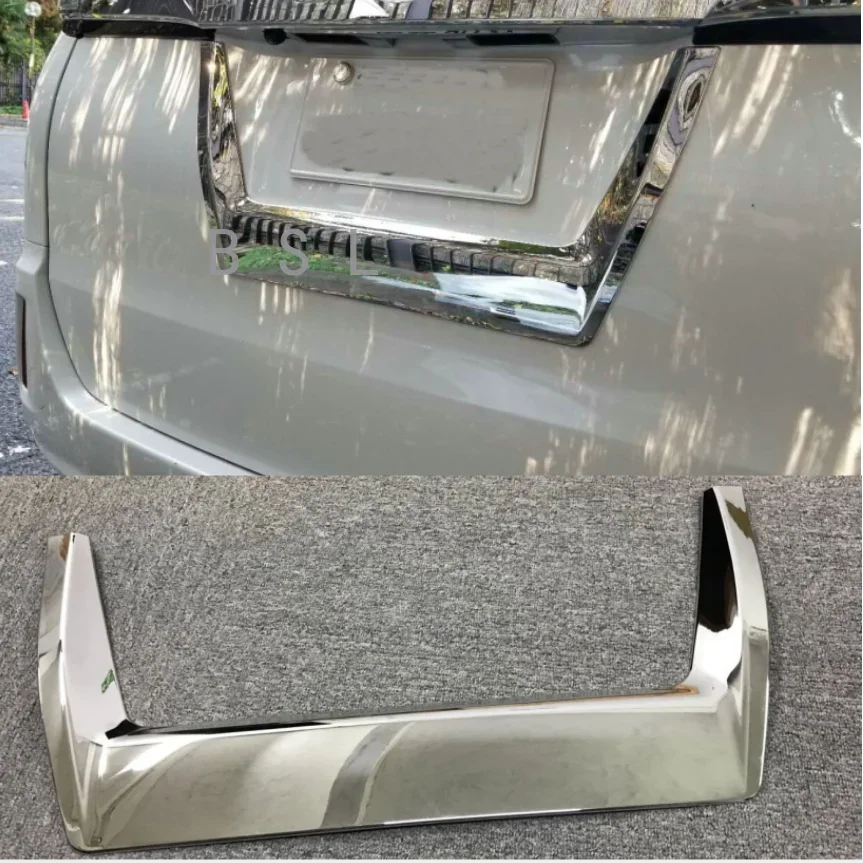 For TOYOTA VOXY/NOAH R80 2018-2021 Car Accessories ABS Chrome Rear Tail Box Gate Door License Plate Shape Trim 2019 2020