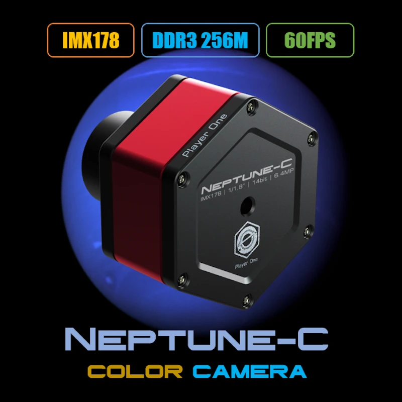 Player One Neptune-C USB3.0 Color Planetary Camera IMX178 Astrophotography Lens