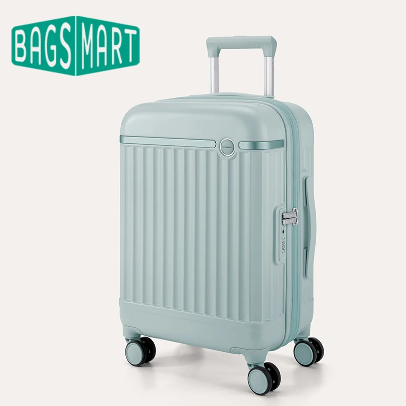 

BAGSMART 20-дюймовый чемодан для ручной клади, одобренный авиакомпанией, замок TSA, чемодан с твердым корпусом, расширяемые спиннерные колеса, дорожная сумка для камеры из ПК