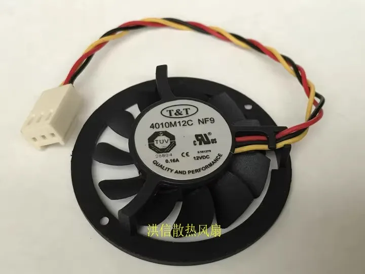 

Free shipping original 4010M12C NF9 DC12V 0.16A three wire circular graphics card cooling fan
