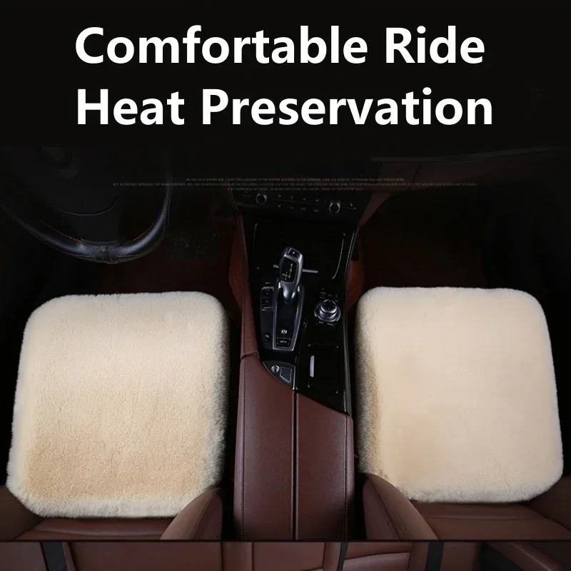 Universal Winter Plush Fur Winter Warmth Thick Car Seat Covers interior Automobiles Seats Cover Mats Auto Seat-Cover Cushion