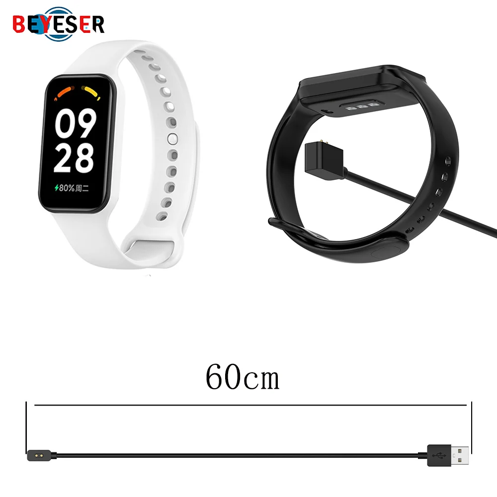 

60CM Watch Charger For Xiaomi Band 8/8Active Portable Magnetic Charg Cable Smart Watch Fast Charge Power Adapter For Redmi Band2