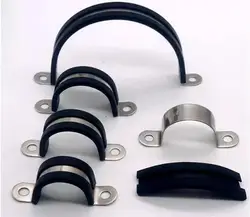5pcs 22/24/25/26/28/30/32/35/38/40/42/45/48mm 304 stainless steel Saddle clamp PVC pipe clamp fixed hose clamp U-shaped clamp