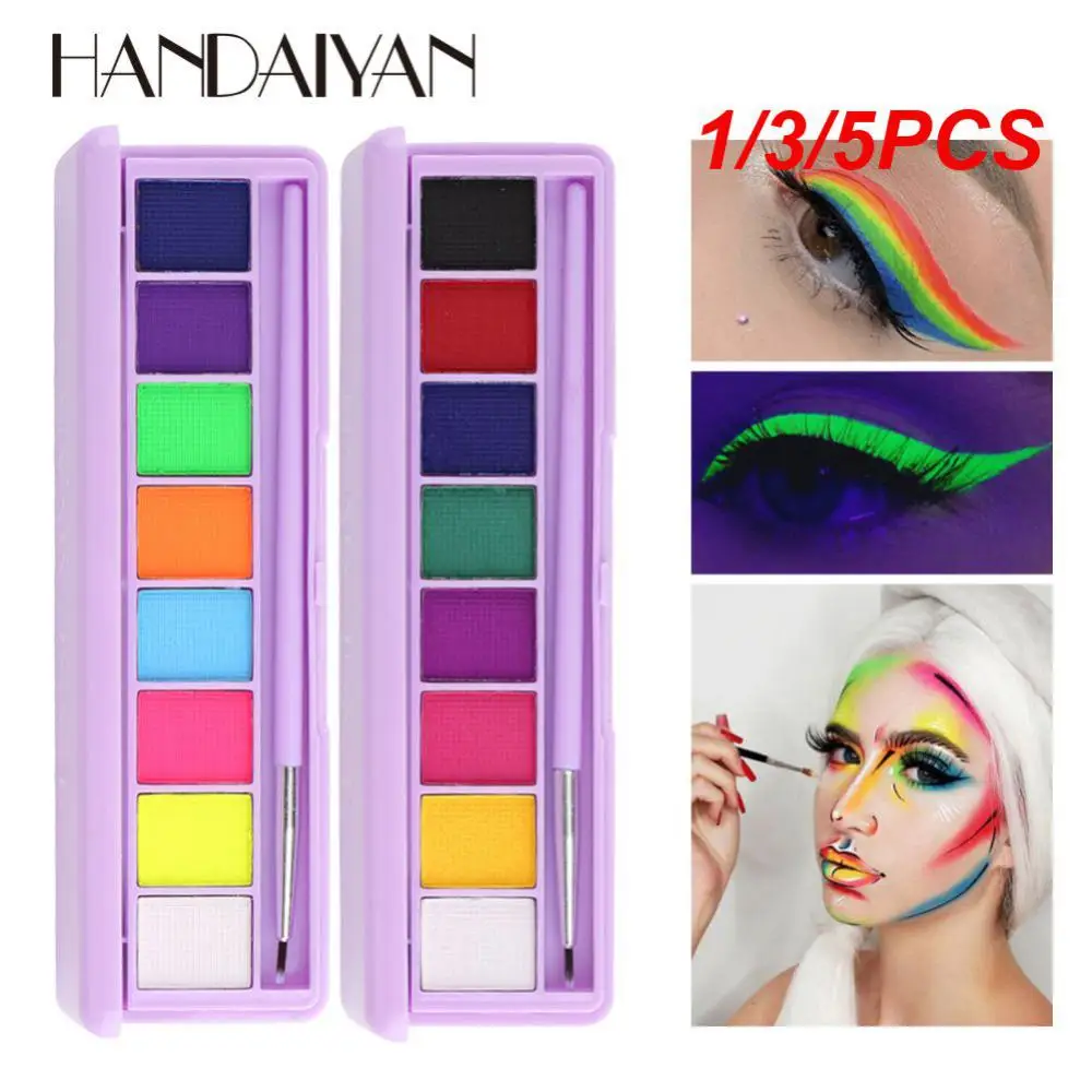 1/3/5PCS Kids Tattoo Painting Art Non Toxic Safe 8 Colors Water Paint Oil Cosmetics Face Body Painting