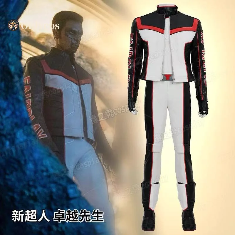 

Movie Superhero Terrific Cosplay Costume Halloween Party Men Uniform Accessories Props Shoes Gloves Complete Set Onlycos