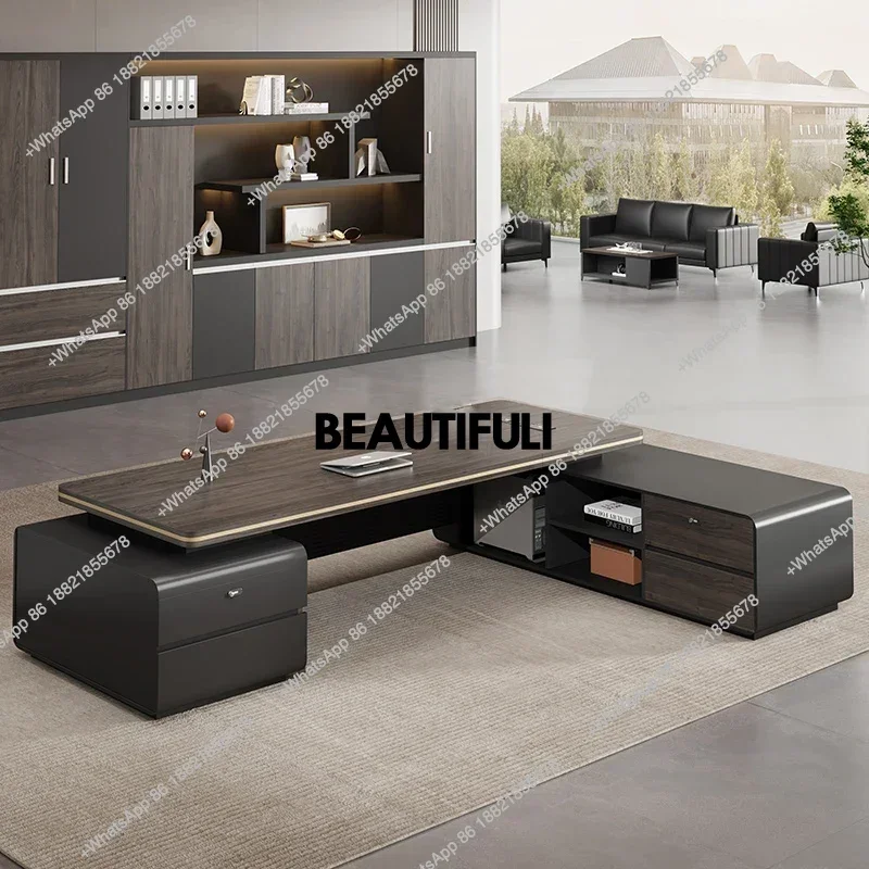 

E182 Luxury Nordic Office Desk Wooden Standing Bedroom Drawer Office Desk Organizers Design Multifunctional Ufficio Home Furnitu