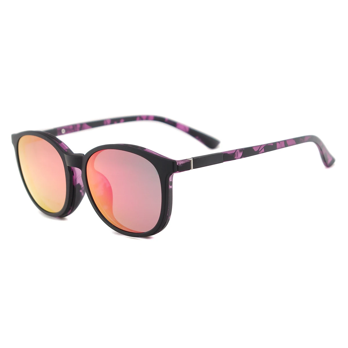 TR90 Flexible Plastic Vintage Round Sunglasses Frame Women Magnetic Polarized Prescription Lenses With Clip On