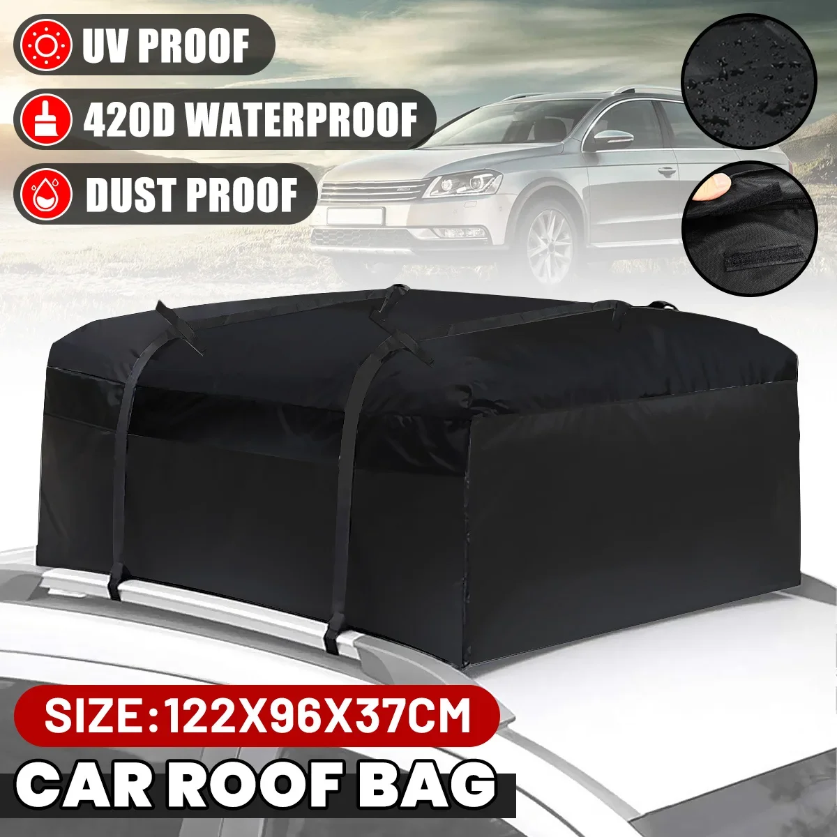 3 Types Large Size Car Roof Top Bag Waterproof Cargo Carrier Travel Storage Waterproof Cargo Luggage Travel Bag Basket Car Roof