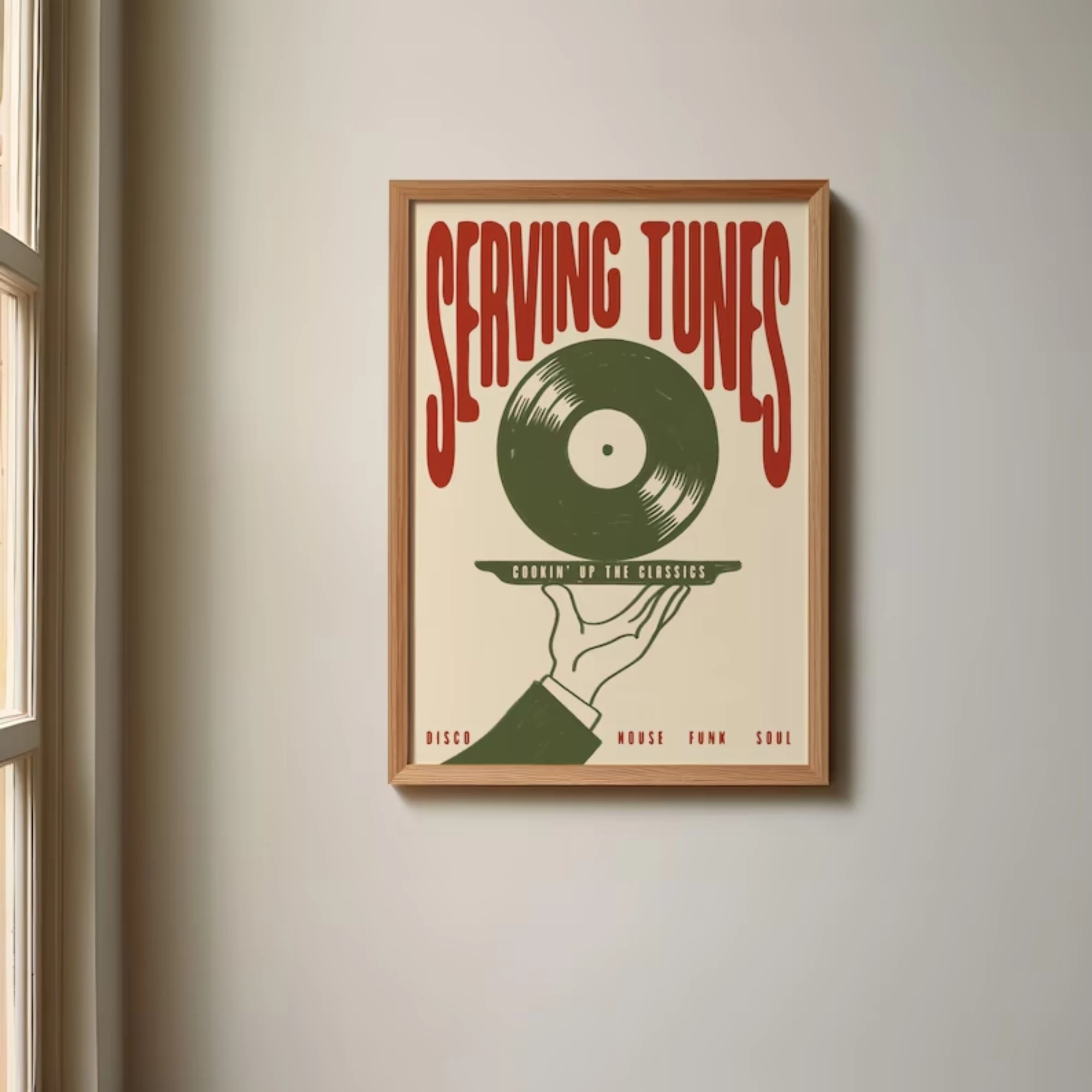 Music Vinyl Illustration Record Disco And House Wall Art Print Canvas Painting Poster Picture For Living Room,Bedroom Home Decor