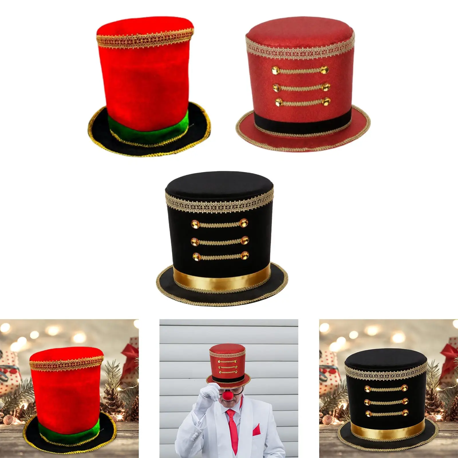 

Nutcracker Hat Party Drummer Mardi Gras Majorette Ringmaster Small Top Hat