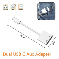 M85K New 2PCS USB C to USB-C Headphone Charger Adapter, 2-In-1 Type C Audio Adapter with PD Fast Charging, USB C Splitter Dong