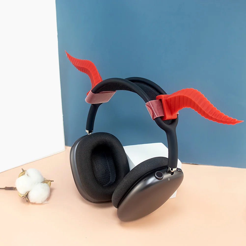 

Cow Horn Decorative Headphones Headset Horns for Demons Cosplay Decoration Ornaments Silicone Decors