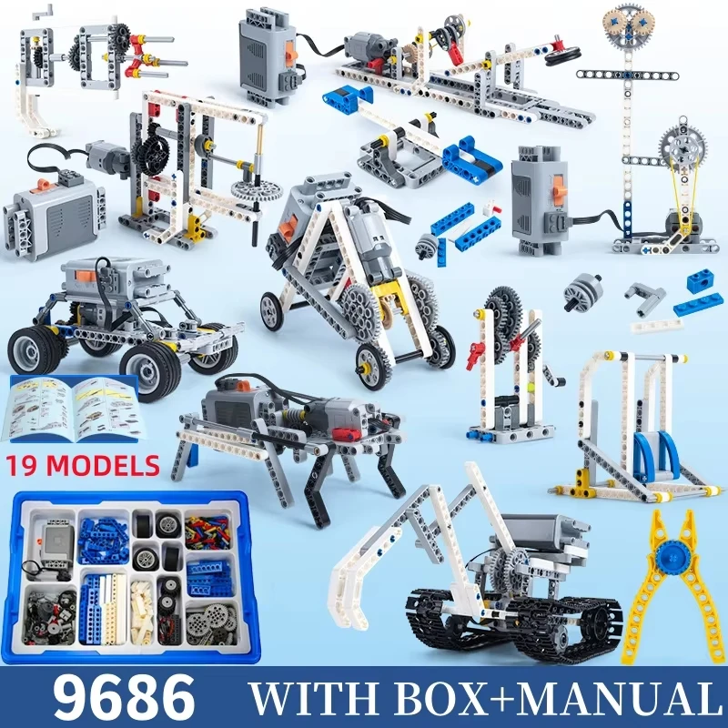 

STEM Programming Building Blocks Set Educational Robot Power Mechanics Kit Electric Building Blocks for Kids 396/566pcs