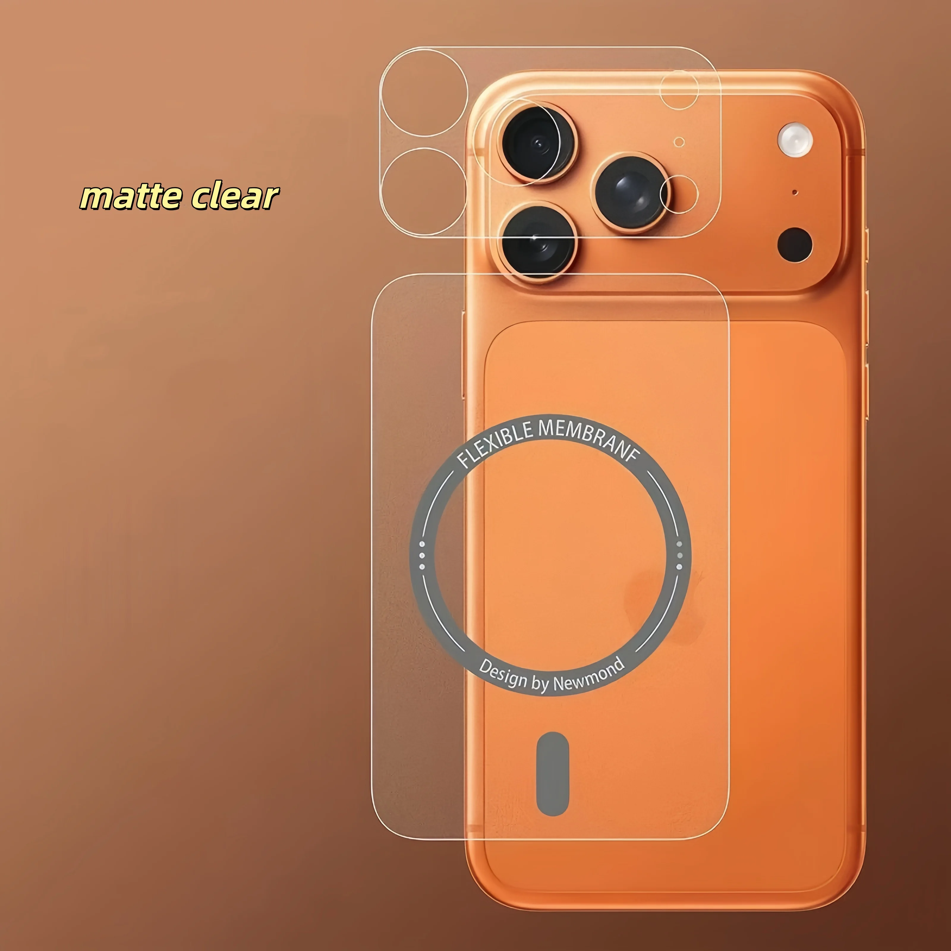 

Прозрачная защитная пленка из углеродного волокна для задней панели iPhone 17 Pro Max / 17 Pro, антицарапийная, прозрачная задняя панель + защитный чехол для камеры