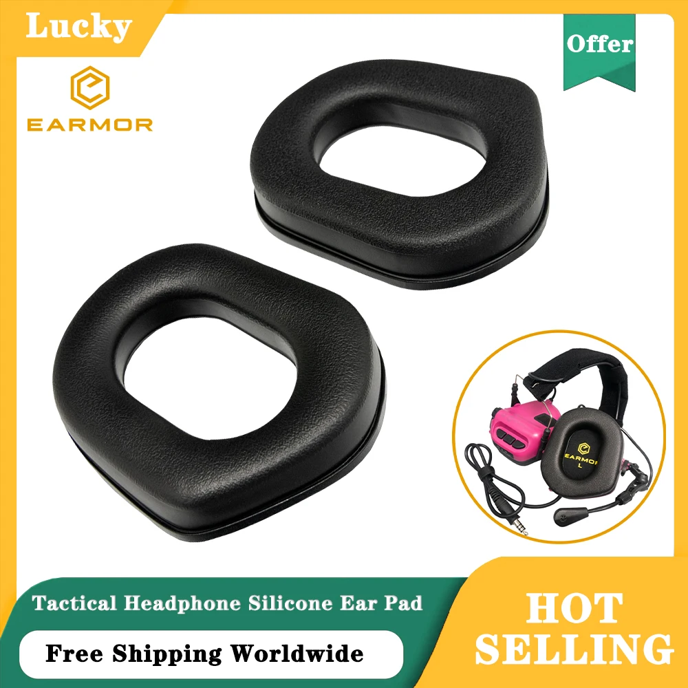 EARMOR silicone Ear Pads for M31/M32/31H/M32H Headphones Updated，Fits Camping Hunting Contest Noise Canceling Tactical Headsets