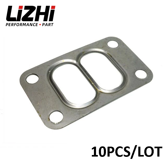 LIZHI RACING - 10pcs(lot) T3 Turbo Turbine inlet divided gasket  Stainless Steel304 Gasket T3 inlet gasket LZ4812