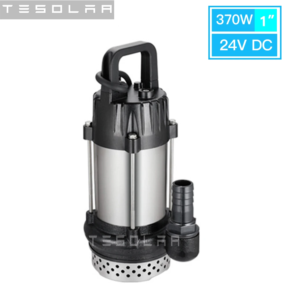 370W DC Brushless Solar Submersible Water Pump Inserted MPPT Controller built-in Controller Driven By Battery