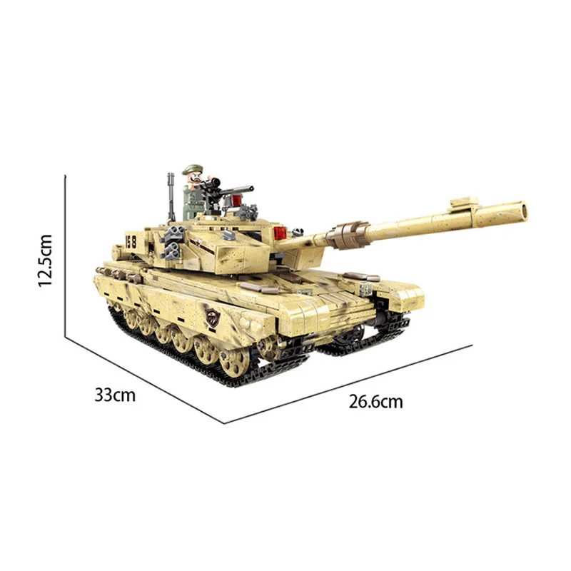 Chine Type 99 char de combat principal modèle de véhicule militaire moderne bloc de construction WW2 figurines des forces de l'armée croisement champ de bataille jouets brique