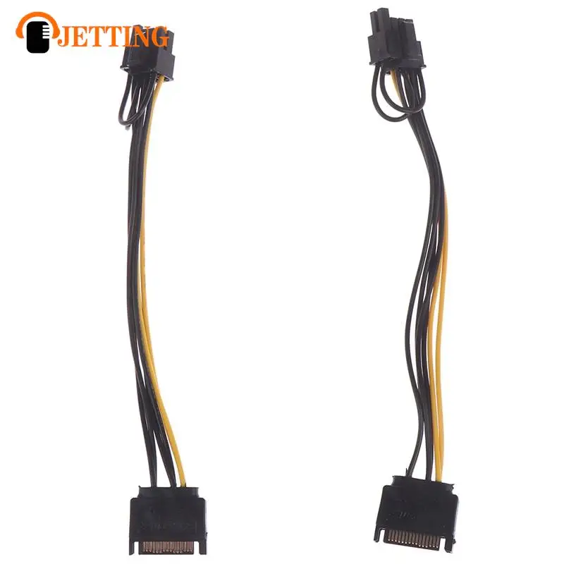 1pc 15pin SATA Male to 8pin(6+2) PCI-E Power Supply Cable 20cm SATA Cable 15-pin to 8 pin cable Wire for Graphic Card