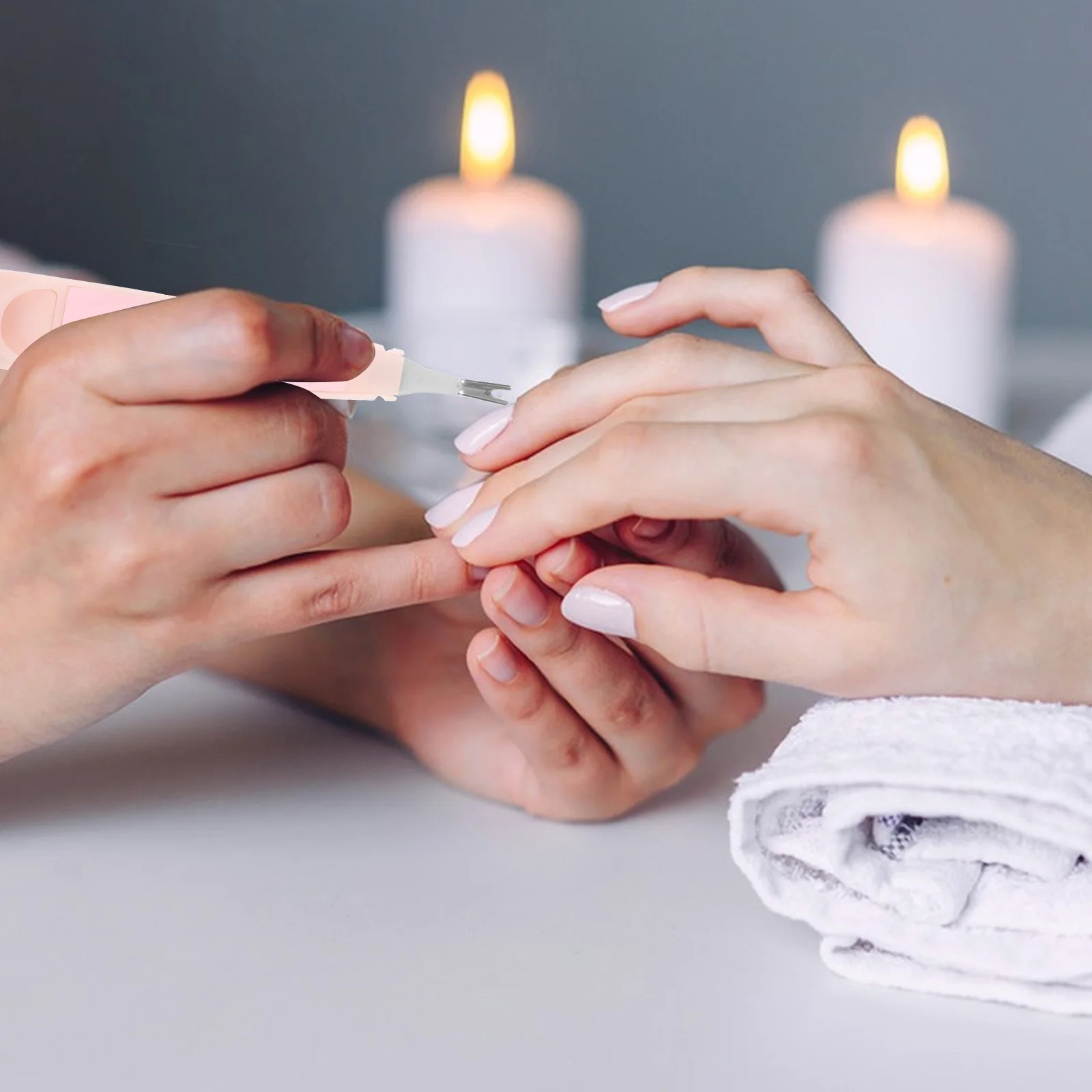 1 ensemble d'outils d'art des ongles, poussoir à cuticules, poignée ergonomique, accessoires de manucure portables, cadeau, foret à cuticules