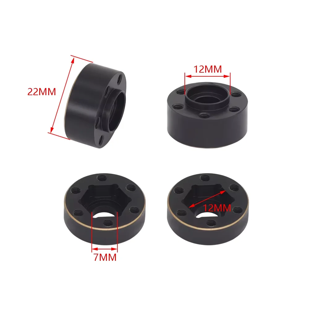 

Латунные шестигранные грузики адаптера ступицы колеса — для обода с бисером 1,9/2,2 — RC Crawler Axial SCX10/Capra/TRX4/TRX6/VS4-10/Gen8