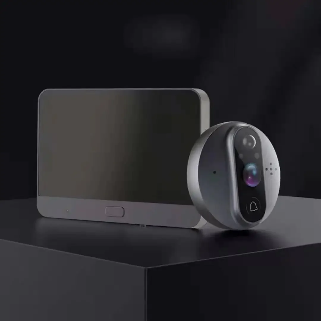 R9 Tuya HD WIFI Electronic Cat's Eye 4.3 Inch Detection Surveillance Night Vision Mobile Phone Remote Photo and Video Recording