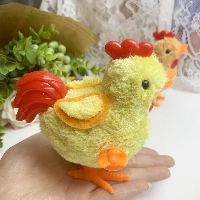 Giocattolo di pollo a orologio sulla catena salto pollo simulazione peluche Mouse carica giocattoli pulcino