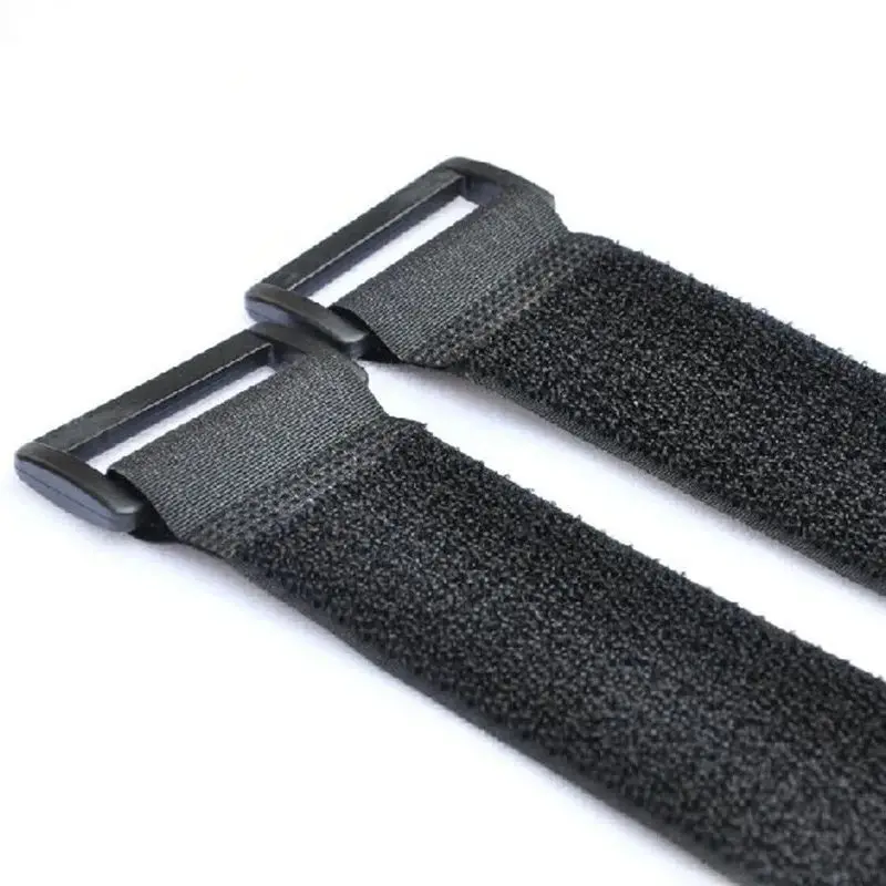 3.8cm Width 20 - 200cm Reusable Magic Tape Straps Hook Loop Cable Ties with Plastic Buckles for Power Wire Management