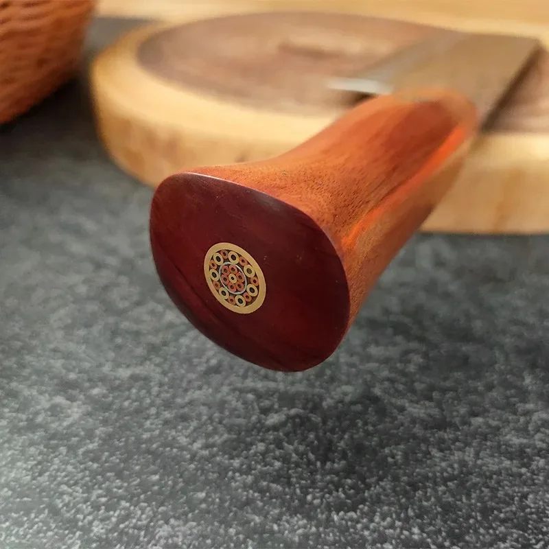 Hand Hammered Kitchen Knife Japanese Style Sharp Chopping Knife Wood Handle for Vegetable Meat Sushi Cutting Cooking Knife view 6