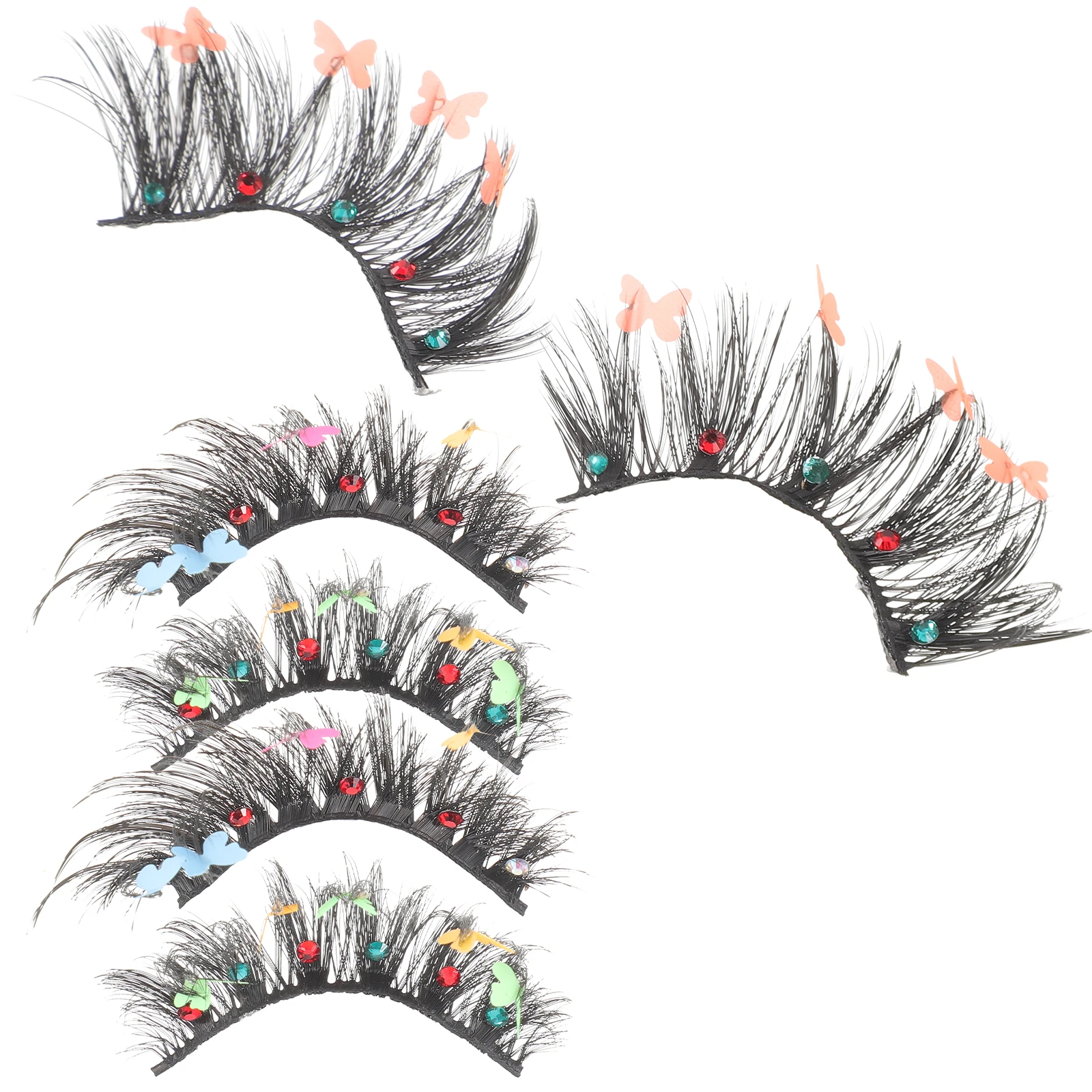 

3 Pairs Fake Eyelashes of False Makeup Accessories Chemical Fiber Women