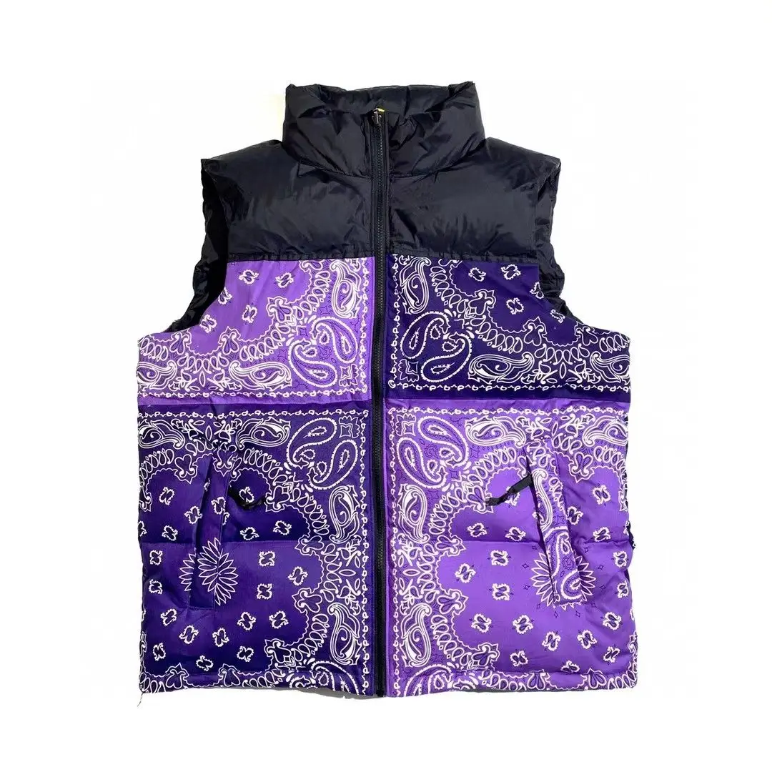 

Discounted Cashew Flower Men's Down Vest Men Japan Style Jacket