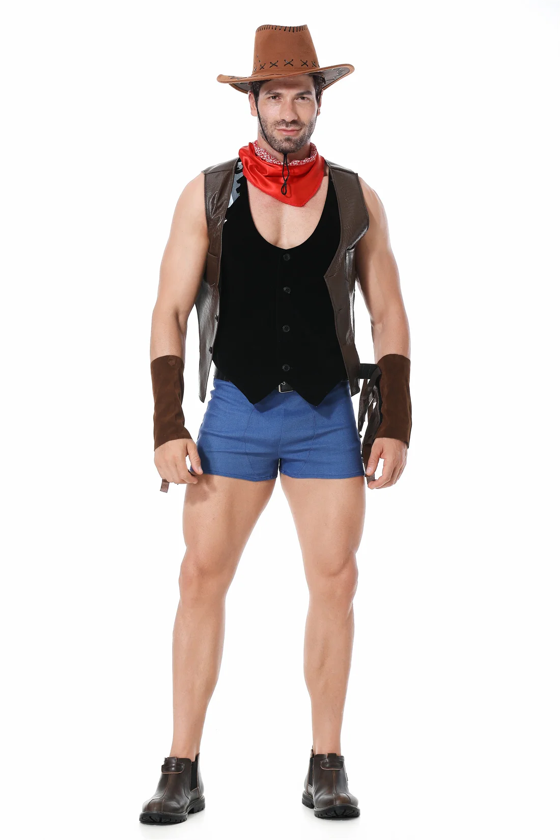 

Halloween Western Cowboy Cosplay Costume Purim Stage Masquerade Party Anime Toy Boy Fancy Dress