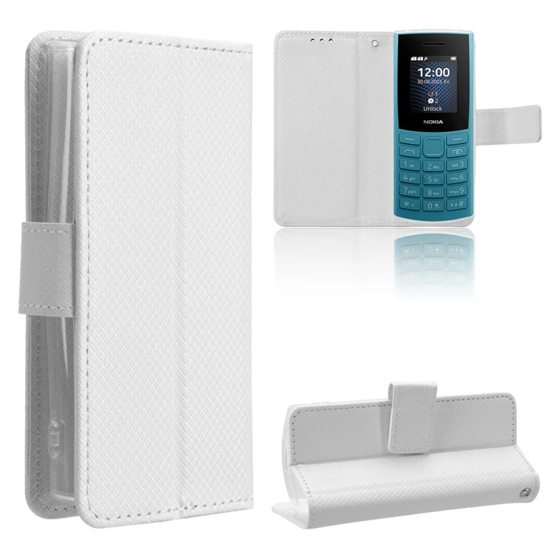 For Nokia 105 4G 2023 Luxury Flip Mini Diamond Pattern Skin PU Leather Wallet Lanyard Cover For Nokia 105 4G 2023 Phone Bags image 5