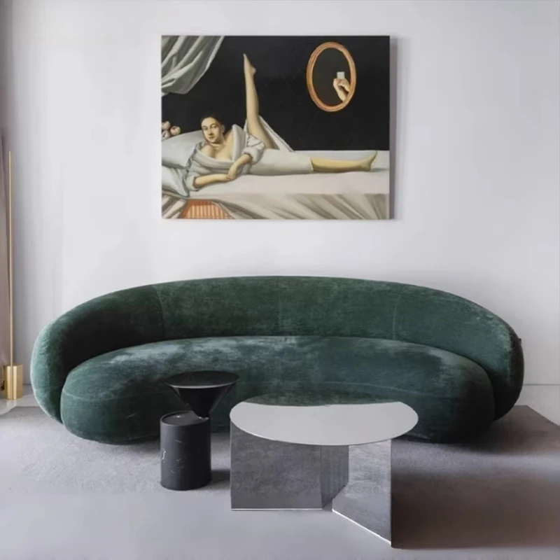 New Cashew Sofa - Luxury Comfortable Velvet Designer Lounge Chair with Wood Frame for Modern Living Room Furniture