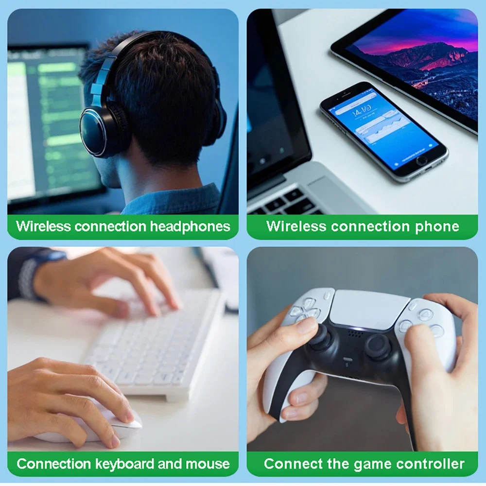 900Mbps WiFi 6 USB محول ثنائي النطاق 2.4G/5Ghz لاسلكي واي فاي استقبال USB بلوتوث دونغل بطاقة الشبكة لأجهزة الكمبيوتر المحمول Win 10/11