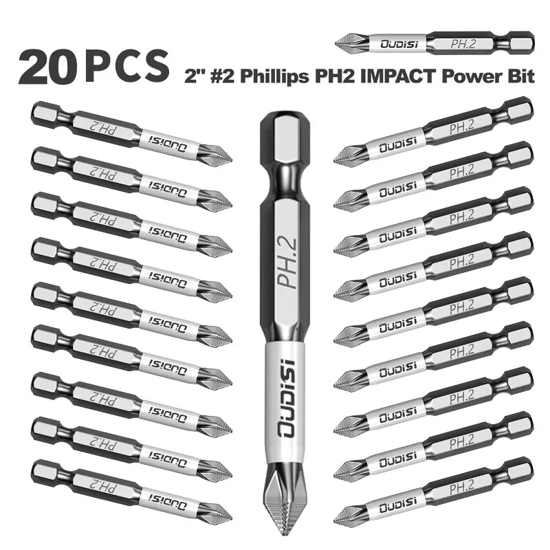 50mm/2Inch Phillips PH2 Impact Screwdriver Bit - Perfect for Plastic, Wood, and Metal Projects!