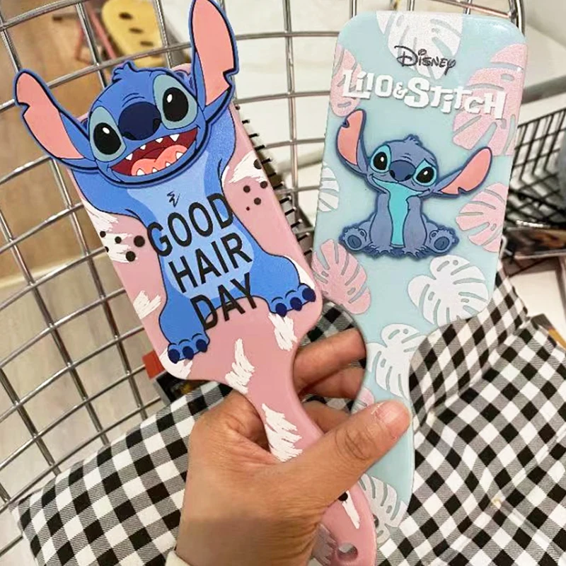 Disney Anime Figures Stitch Air Cushion Massage Combs Anime Cartoon Children Comb Hair Brush Hairdressing Tool Kids Toys Gifts