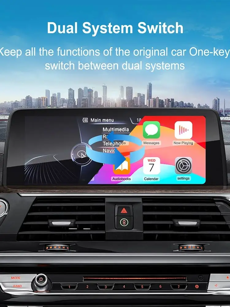 Kabelloser CarPlay Android Auto Decoder für BMW NBT CIC EVO 1 2 3 4 5 6 7 Serie X1 X3 X4 X5 F20 F30 E60 E90 F48 F25 E84 F10