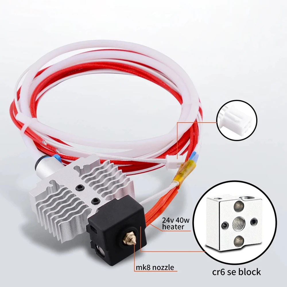 

Update 3D Printer Hot End Kit for Ender-3 V2 Neo/Ender-3 Max Neo/ Ender-3 V2 Neo Hotend 24V 40W Thermistor with 0.4mm Nozzle