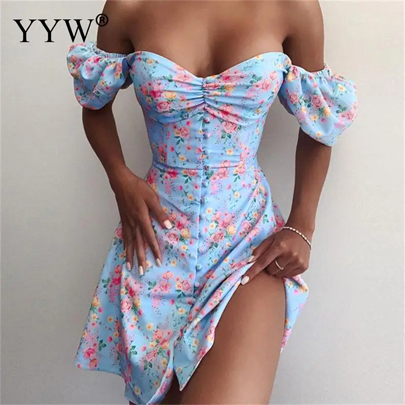 

Women'S Floral Mini Dress Lace Up Solid Color Birthday Party Club Elegant Y2k Size Tight Hollow Strapless Sexy