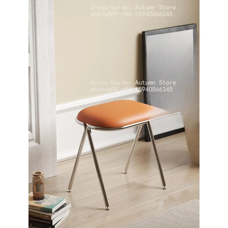 Cream wind light luxury premium makeup stool girls bedroom home fitting room dresser chair minimalist shoe changing stool