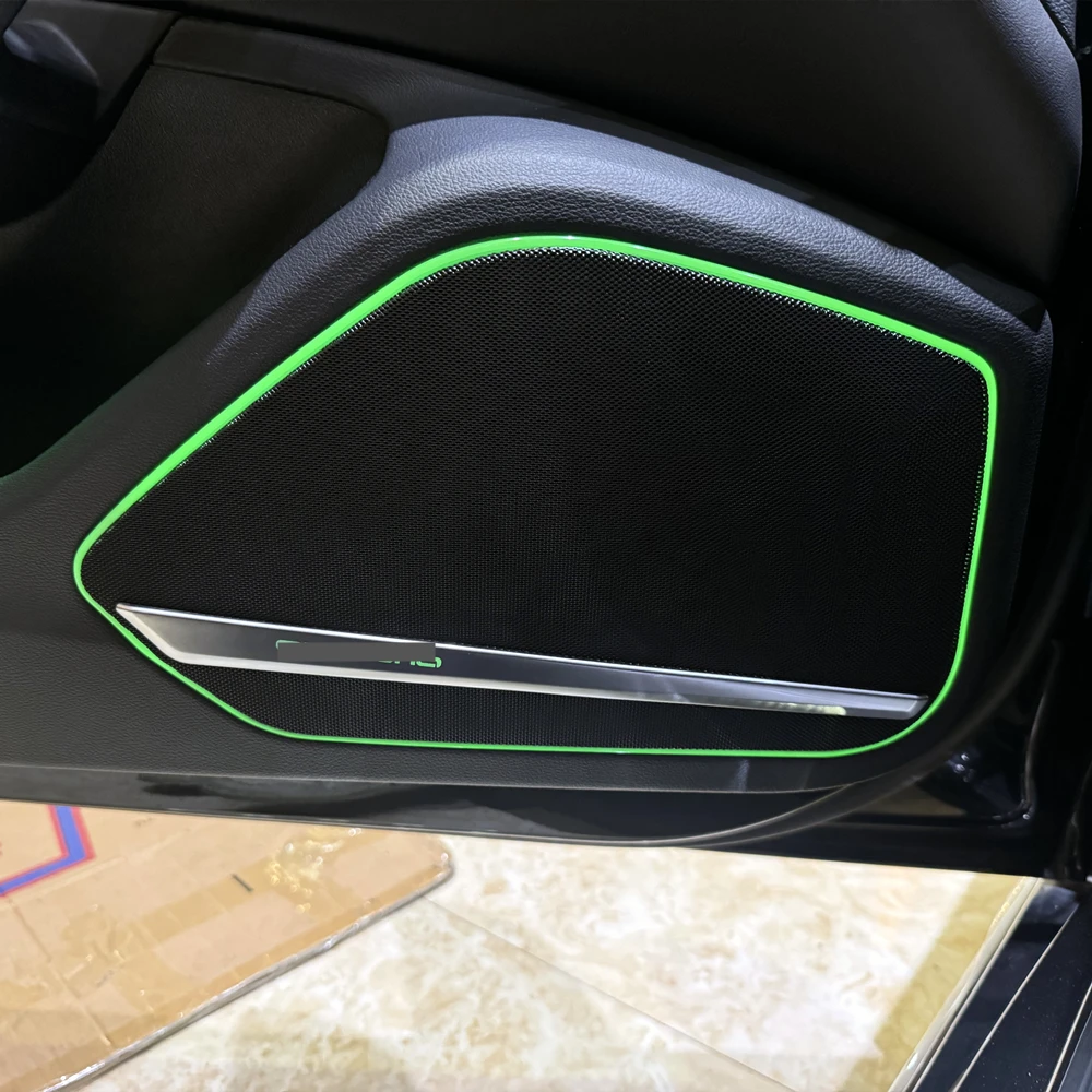 Car LED light strip suitable for Audi A4 A5 B9 Door speaker cover, Dashboard center console decorative panel light 32 colors