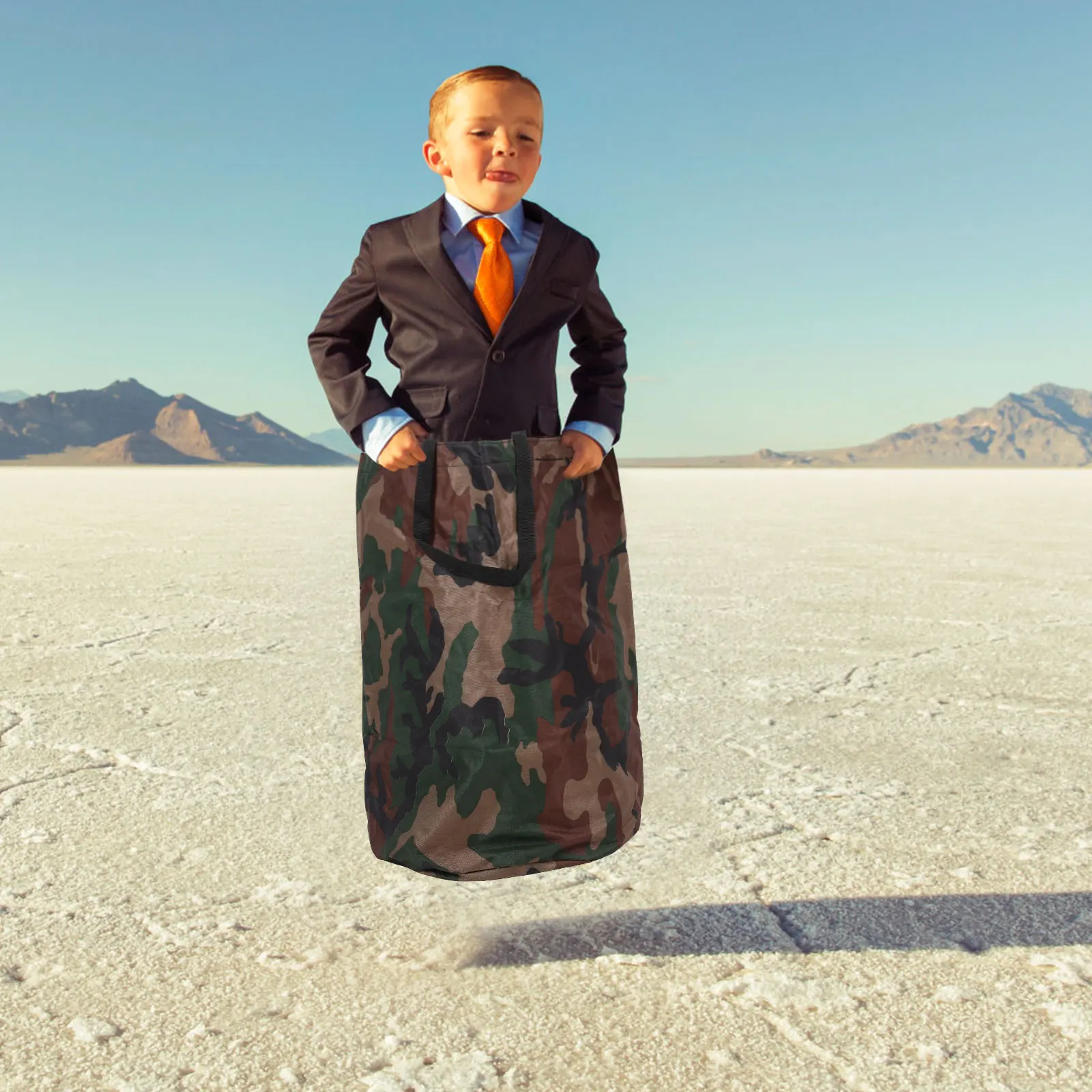 

Green Camouflage Jumping Bag Parent-child Kids Toy Oxford Cloth Outdoor Games Funny Bags